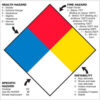 Tape Logic® Regulated Labels ''Health Hazard Fire Hazard...'' 10-3/4""L x 10-3/4""W Roll of 50