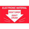Tape Logic® Labels with ""Don't Drop Don't Crush..."" Print 5""L x 3""W Red/White Roll of 500