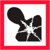 Tape Logic® Pictogram Health Hazard Labels 1""L x 1""W Black/Red/White Roll of 500