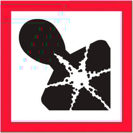Tape Logic® Pictogram Health Hazard Labels 1""L x 1""W Black/Red/White Roll of 500