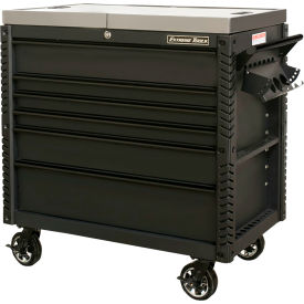 Extreme Tools EX Professional Sliding Top Tool Cart41-3/4""W x 25-3/4""DMatte Blk w/Blk Drawer Pulls