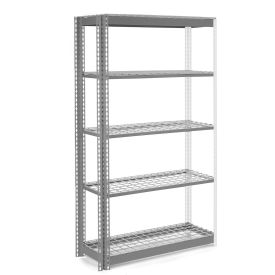 Global Industrial 5 Shelf Heavy Duty Boltless Shelving Add On 48""Wx18""Dx84""H Wire Deck USA