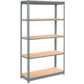 Global Industrial 5 Shelf Heavy Duty Boltless Shelving Starter 48""Wx12""Dx96""H Wood Deck USA