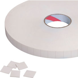Tape Logic® Double Sided Removable Foam Squares 1"" x 1"" 31.25 Mil White 648/Roll