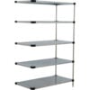 Nexel® 5 Shelf Galvanized Steel Solid Shelving Unit Add On 54""W x 18""D x 86""H