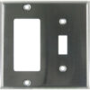 Sunlite® Combo Wall Plate 2-Gang Silver Pack of 12