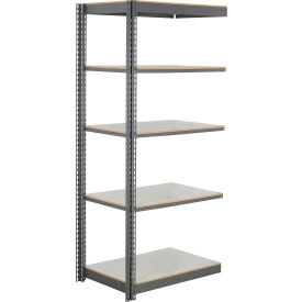 Global Industrial 5 Shelf Standard Duty Boltless Shelving Add On 48""Wx18""Dx84""H Laminate Deck