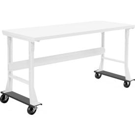 Caster Base Set for Global Industrial™ Adjustable Height Workbench 48 - 72""W x 30 & 36""D Black