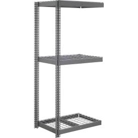 Global Industrial 3 Shelf Extra Heavy Duty Boltless Shelving Add On 36""W x 24""D x 72""H Wire Deck