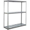 Global Industrial 3 Shelf Extra Heavy Duty Boltless Shelving Z Beam Starter 72Wx24Dx60H Steel Deck