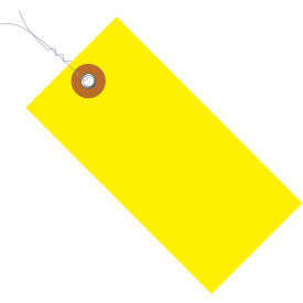 Global Industrial Tyvek® Shipping Tag Pre-Wired 6-1/4""L x 3-1/8""W Yellow 100/Pack