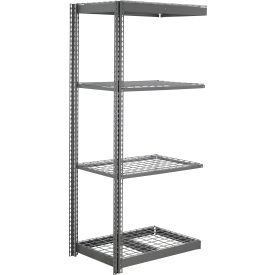 Global Industrial 4 Shelf Standard Duty Boltless Shelving Add On 36""W x 12""D x 84""H Wire Deck
