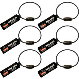 Ergodyne® Squids® 3708 Wire Tool Tail with Screw Gate 3 lb. Cap. Black Pack of 6