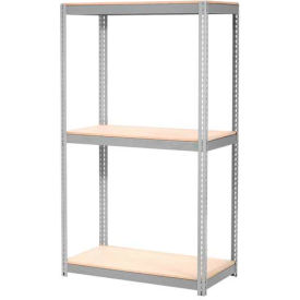 Global Industrial 3 Shelf Heavy Duty Boltless Shelving Starter 48""Wx12""Dx84""H Wood Deck USA