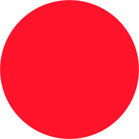 Tape Logic® 1-1/2"" Dia. Round Removable Paper Labels Fluorescent Red Roll of 500