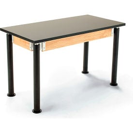 NPS Science Table - Phenolic Top - Adjustable Height - 24""W x 60""L x 29""- 41""H - Black/Black