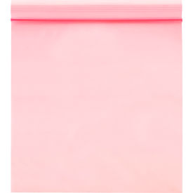 Global Industrial™ Anti Static Reclosable Poly Bags 20""W x 20""L 4 Mil Pink 500/Pack