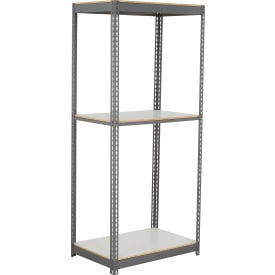 Global Industrial 3 Shelf Standard Duty Boltless Shelving Starter 48""Wx12""Dx60""H Laminate Deck