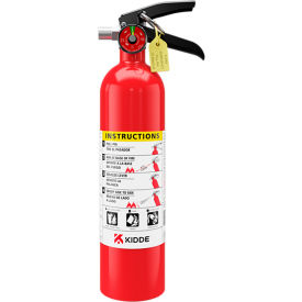 Kidde Pro Dry Chemical Fire Extinguisher w/Metal Strap Bracket Wall Mount Type A B C 2.5 lb Cap