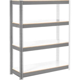 Global Industrial 4 Shelf Heavy Duty Boltless Shelving Add On 36""Wx18""Dx60""H Laminate Deck USA