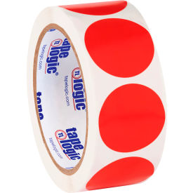 Tape Logic® 1-1/2"" Dia. Round Inventory Circle Labels Red Roll of 500