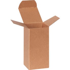 Global Industrial Reverse Tuck Folding Cartons 2""L x 2""W x 4""H Kraft 1000/Pack