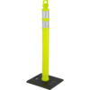 Global Industrial Reflective Delineator Post with Square Base 49""H Lime Green