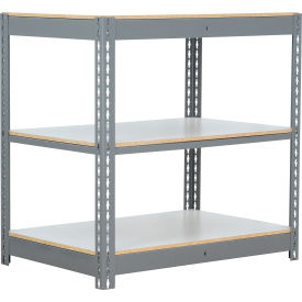 Global Industrial 3 Shelf Standard Duty Boltless Shelving Starter 36""Wx12""Dx36""H Laminate Deck