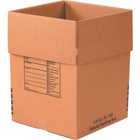 Global Industrial Deluxe Packing Boxes 18""L x 18""W x 24""H Kraft 6/Pack