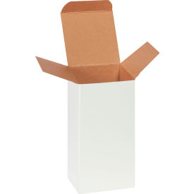 Global Industrial Reverse Tuck Folding Cartons 3""L x 3""W x 6""H White 250/Pack