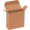 Global Industrial Reverse Tuck Folding Cartons 3-1/2""L x 1-1/4""W x 3-1/2""H Kraft 1000/Pack