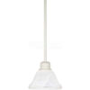 Nuvo 60/368 Empire-1 Light Mini Pendant Alabaster Swirl Textured White 7""W X 51 H