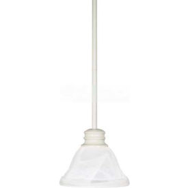 Nuvo 60/368 Empire-1 Light Mini Pendant Alabaster Swirl Textured White 7""W X 51 H