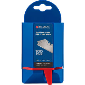 Global Industrial™ Utility Knife Blades Carbon Steel 100/Pack