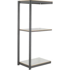 Global Industrial 3 Shelf Standard Duty Boltless Shelving Add On 48""Wx18""Dx84""H Laminate Deck