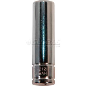 Chrome Socket 1/4"" Drive - Deep 6 Point 11/32""