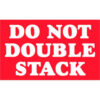 Tape Logic® Labels w/ ""Do Not Double Stack"" Print 5""L x 3""W White Text/Red Back Roll of 500