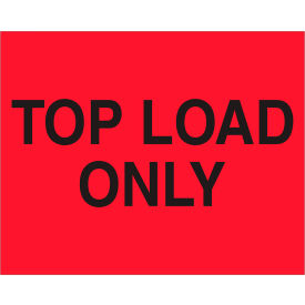 Tape Logic® Labels with ""Top Load Only"" Print 10""L x 8""W Fluorescent Red Roll of 250