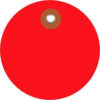 Global Industrial Plastic Circle Tag 2"" Dia. Red 100/Pack