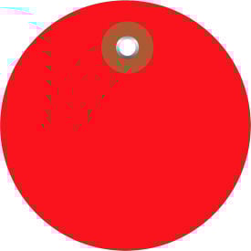 Global Industrial Plastic Circle Tag 2"" Dia. Red 100/Pack