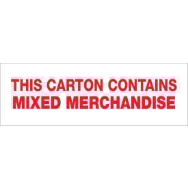 Tape Logic® Carton Sealing Tape Mixed Merchandise 2"" x 55 Yds. 2.2 Mil Red/White