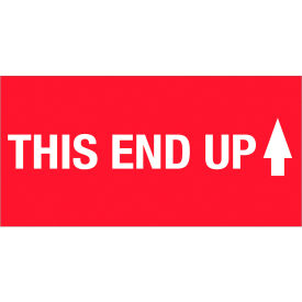 Tape Logic® Labels with ""This End Up"" Print 4""L x 2""W Red/White Roll of 500