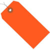 Global Industrial Plastic Shipping Tag Pre Wired#5 4-3/4""L x 2-3/8""W Orange 100/Pack