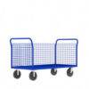 Valley Craft 3-Sided Platform Cage Cart 4824 Blue