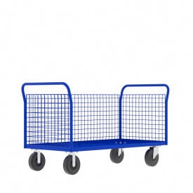Valley Craft 3-Sided Platform Cage Cart 4824 Blue