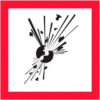 Tape Logic® Pictogram Exploding Bomb Labels 1""L x 1""W Black/Red/White Roll of 500