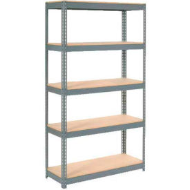 Global Industrial 5 Shelf Heavy Duty Boltless Shelving Starter 48""Wx18""Dx96""H Wood Deck USA