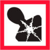 Tape Logic® Pictogram Health Hazard Labels 2""L x 2""W Red/White/Black Roll of 500