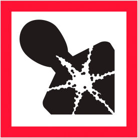Tape Logic® Pictogram Health Hazard Labels 2""L x 2""W Red/White/Black Roll of 500