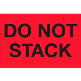 Tape Logic® Labels with ""Do Not Stack"" Print 3""L x 2""W Fluorescent Red Roll of 500
